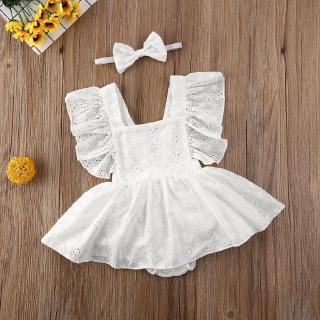 ☀Ready Stock☀Newborn Baby Girl Princess Backless Lace Casual Romper Tutu Dress Outfit (2)