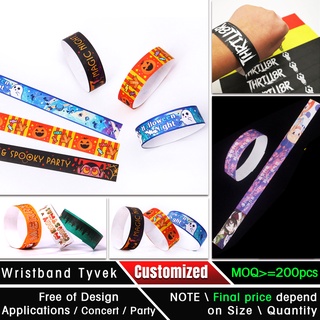 custom wrist band sticker waterproof wristband disposable tyvek sticker print game resort party hand sticker