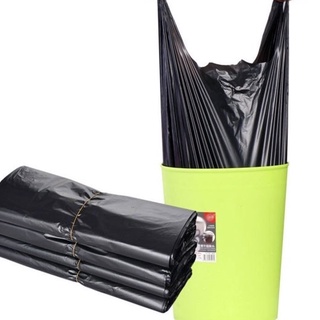 ✅TTC#COD 50Pcs Black Thicken Disposable Vest Type Garbage Bags for Home Office/30*50CM