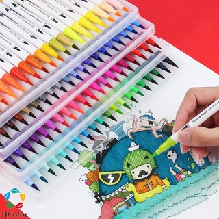 【COD】12/24/36/48/60 Colors Dual Tip Brush Pen Set Portable Water-soluble Calligraphy Pen Set Fun at Home Art Materials