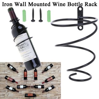 Iron Wall Mounted Wine Bottle Rack Holder Display Shelf Kitchen Bar Exhibition Storage Organizer