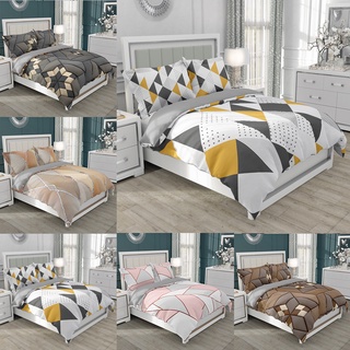 Geometric Yellow Duvet Cover Luxury Bedding Set Queen King Quilt Cover White Double 2 People