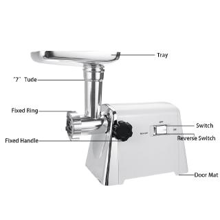 2800W Electric Meat Grinder Sausage Stuffer Maker Stainless Cutter Kitchen (7)