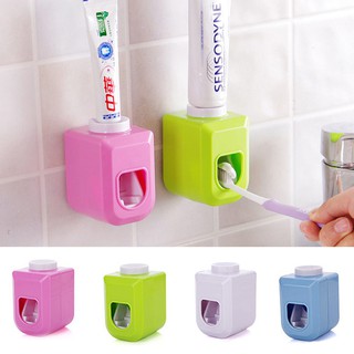 Automatic Toothpaste Dispenser Toothbrush Holder Bathroom Family Use