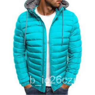 2019 autumn and winter new men's fashion jacket casual hooded solid color men's coat PfjL1 (4)