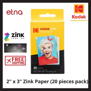 【Stock】 Kodak ZINK PAPER 20 SHEETS (2"X3") Bundle pack