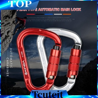 25KN Safety Auto Master Lock Carabiner Outdoor Rock Climbing Hanging Buckle