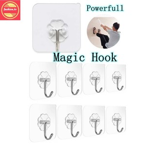 Strong Self Adhesive Wall Hooks Sticker Mount Sticky Hook No Drill High Load Capacity Wall Hook