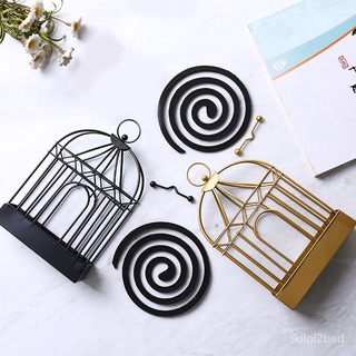 Creative Mosquito Coil Holder Nordic Style Birdcage Shape Summer Day Iron Mosquito Repellent Incense