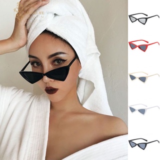 Roselife Anti UV Vintage Triangle Cat Eye Sunglasses for Women European Fashion Eyewear