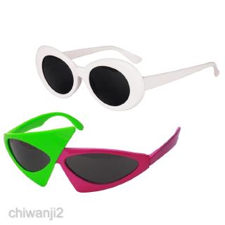 80s Clout Goggles Glasses & Rapper Triangle Glasses - Cool Eye Shades