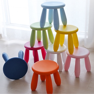 IKEA stool, children's stool, plastic stool, household thickened chair, four legged little DengZi baby round stool, mushroom stool
