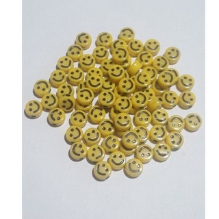 20 Pieces 10mm Smiley Face Acrylic Beads