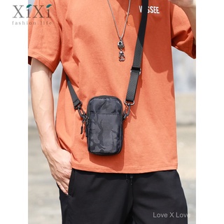 【Ready stock】Fashion Brand Casual Men's Bags Multi-Functional Belt Bag Cell Phone Case Mini Shoulder Bag Crossbody Men's Bag Sports Small Hanging Bag (1)