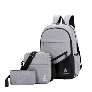 canvas 3in-1 backpack set for men's