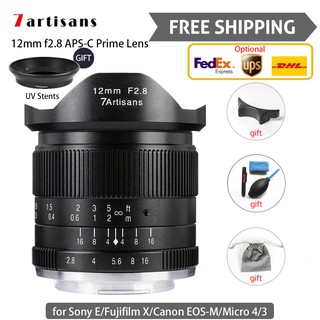 7artisans 12mm f2.8 APS-C Mirrorless Camera Lens Wide Angle Manual Focus for Canon Sony E Fujifilm X