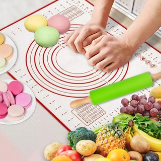 Non-Stick Silicone Rolling Pin Dough Handle Pastry Roll Flour Roller Kitchen Cooking Baking Tool