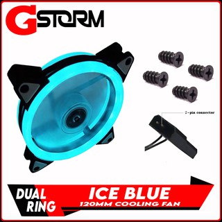GSTORM Dual Ring ICE BLUE Led fan 120mm PC CPU Computer Case Cooling Fan