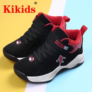 KIKIDS Boys Basketball Shoes High Quality Top Soft Non-Slip Kids Sneakers Thick Sole Children Sport