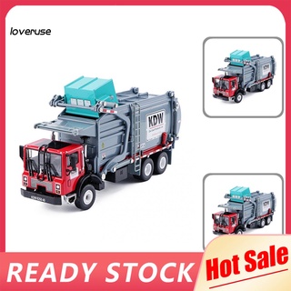 /LO/ 1/24 Diecast Alloy Transporter Garbage Truck Model Educational Kids Toy Gift