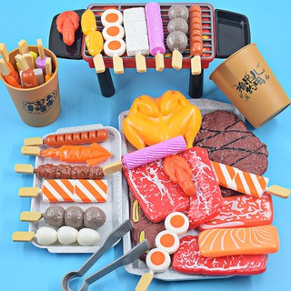 ✨COD✨BBQ Set Toy Barbecue Set Simulation Kitchen Cooking Toy BBQ Grill Toy Set Toys For Kids (3)