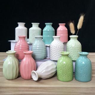 【Ready Stock】COD European Style Simple Modern Mini Ceramic Vase Crafts Aromatherapy Bottle Creative Home Decoration Jewelry