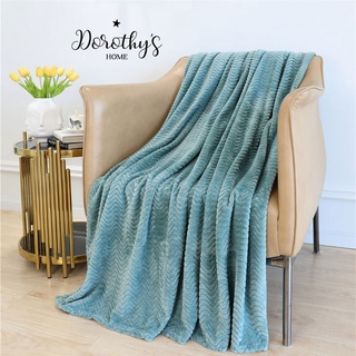 Wave Design High Quality Textured Fleece Blanket, Queen Size (66*90 inches)