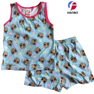 girl Kids terno sando and shorts for girls set cotton baby （1-5yrs）