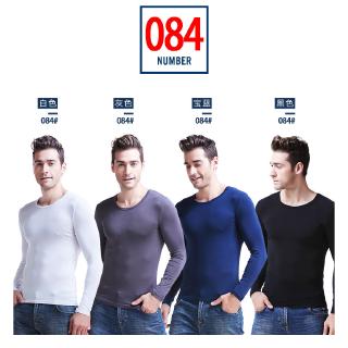 1PCS Warm Undrwear Slim Thermal Underwear Men's Round Neck Long Sleeve Autumn Clothes Long Johns 084 (5)