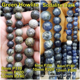 Green howlite/sodalite dark