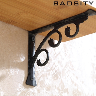 [BAOSITY]2pcs Rustproof Metal Wall Mounted Shelf L Shaped Bracket Heavy Duty 15x12cm