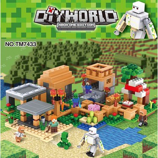 500+pcs Minecraft /My World village Children's puzzle lego Building Block Children Model Toy Gifts