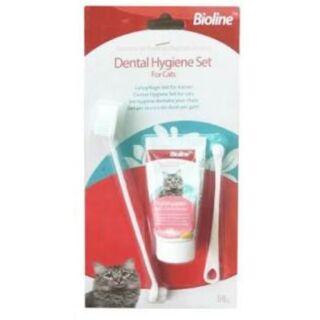 BIOLINE DENTAL HYGIENE SET for Cats Toothbrush & Toothpaste
