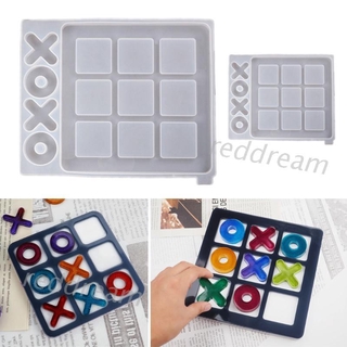 REDD The New Tic Tac Toe Game and X O Silicone Resin Mold Classic Game Fun Resin Mold Kit DIY Crafts