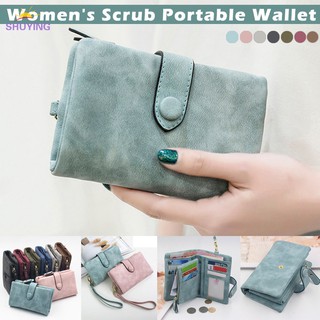 Cute Women's Tri-Fold Wallet Purse Short Design Fashion PU Leather Card Holders