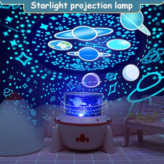Projector Lamp Rocket Atmosphere Lamp Night Lamp ​Starry Sky Lamp BT Speaker Gift Rotating Musi (1)
