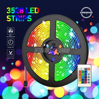 【COD】5M-10M SMD3528 RGB LED Strip LED decorative light strip With remote control and 12V power plug
