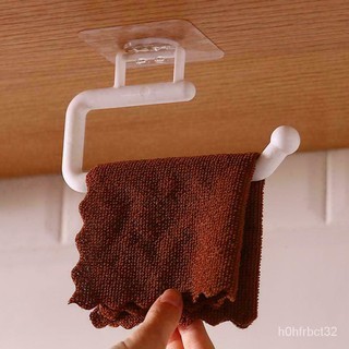 Kitchen Paper Roll Holder Towel Hanger Rack Bar Cabinet Rag Hanging Holder Bathroom Organizer Shelf (5)
