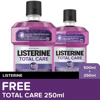 Listerine Total Care Mouthwash 500ml + FREE 250ml