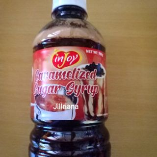 Injoy Caramelized Sugar Syrup 750g bottle and Caramel Sugar Milktea Powder 500g