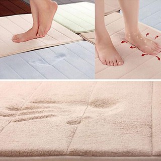 Bath Mats Nemory Foam Bathroom Mat Coral Velvet Fabric (9)