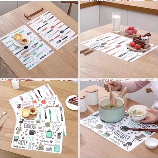Washable Placemat Anti-Hot Kitchen Table Mat Bar Design Tableware Pad Coffee Tea Place Mat