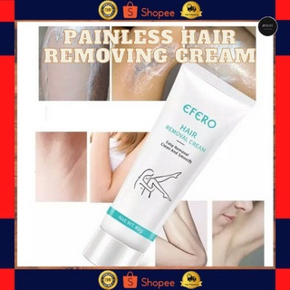 【Ready Stock】❏Efero Painless Hair Removal Cream Armpit Arms Legs Easy Removing 40g (9)