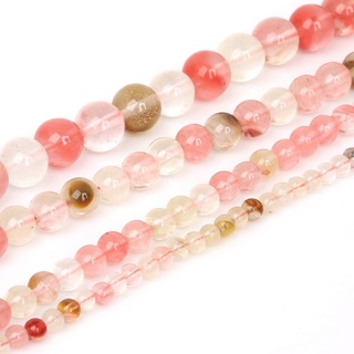 sansa.ph 4/6/8/10mm Natural Stone Beads Rose Pink Watermelon Beads Round Quartz Crystals For DIY Necklace Bracelet Jewelry Making