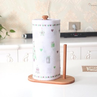 YiHome Kitchen Paper Towel Holder Kitchen Towel Stand Rack Bamboo Vertical Paper Towel Holder for Kitchen Paper Roll (3)