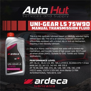 Ardeca UNI-GEAR LS 75W90 Fully Synthetic Mineral Manual Transmission Fluid