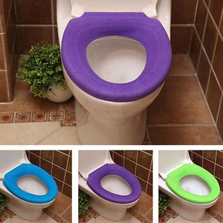Home Bathroom Decoration Pure Color Warm Toilet Washable Seat Cover Pad Cushion
