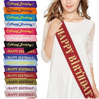 Birthday Girl Glitter Satin Sash Rhinestone Party Bridal Tiara Headband Wedding Crown Birthday Sashs Gift Beautiful