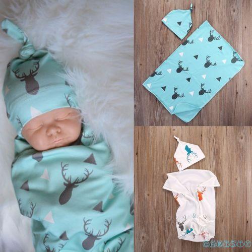 ✦♛✦Newborn Infant Baby Boy Deer Swaddle Blanket Boy Coming
