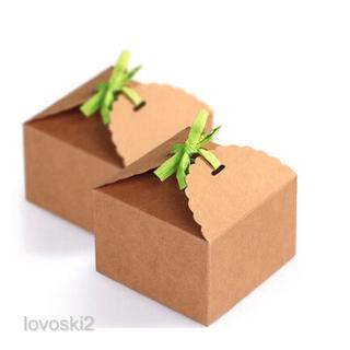 12PCS Brown Kraft Favour Boxes Wedding Party Gift Package for Craft Cake DIY